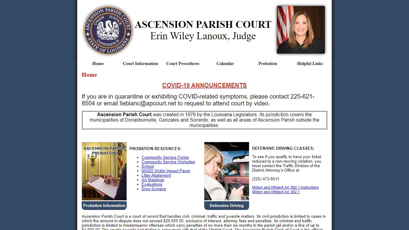 Home | Ascension Parish Court